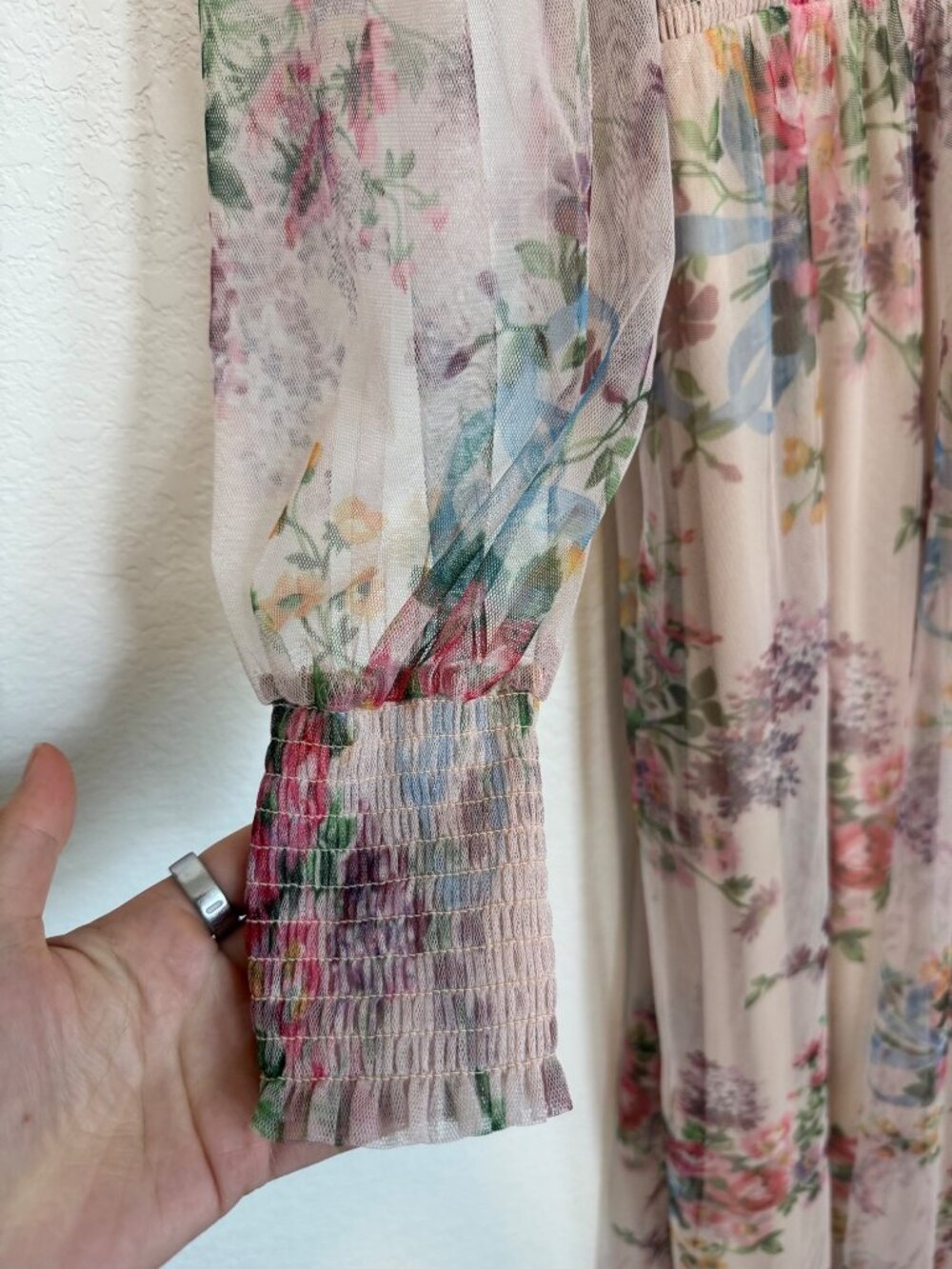 Baltic Born Layla Tulle Maxi Dress Romantic Floral Size M Wedding Guest - Picture 6 of 13